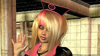 3D Petite Blonde Nurse in Latex