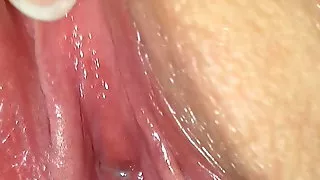Playing with her pussy