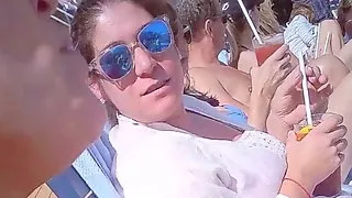 Wife Cruise Bikini Downblouse (Nip Slip)