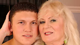 Blonde Hairy GILF Mylen Enjoys Energetic Rock Solid Dick