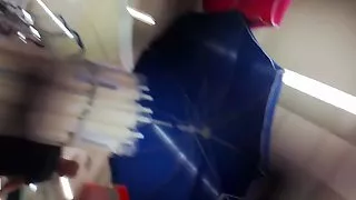 Greek upskirt at store