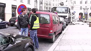 Picked up skinny lad rides his gay cock