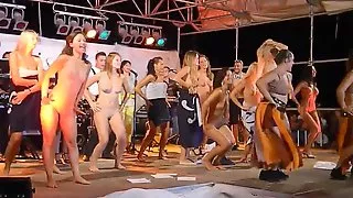 Women Dancing Naked on Stage