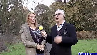 Curvy UK teen doggystyle fucked by grandpa