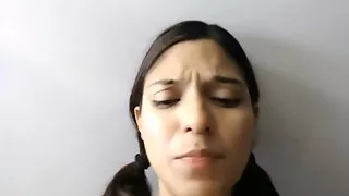 Cam Girl cums and so does partner on her face