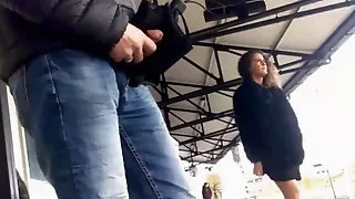 Public masturbation at the station