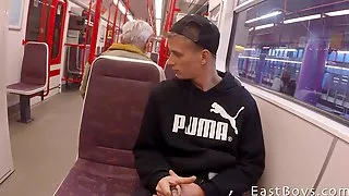 IN THE SUBWAY AND HANDJOB