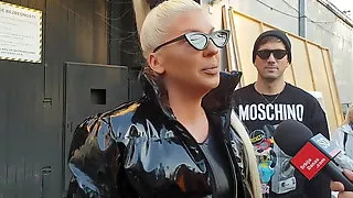 Bitch in shiny outfit!