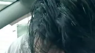 Prostitute takes load in mouth, second camera