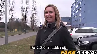 Hot blonde Lina fucked hard for cash