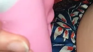 Wife playing satin