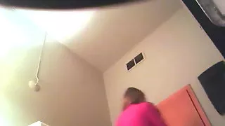 Hot Pink Blonde Spyed On Toilet (Caught)