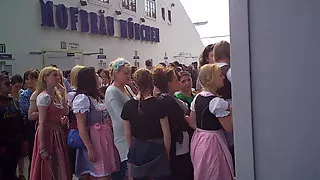 Oktoberfest Toilet line