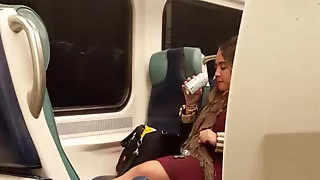 Cute chubby on the train