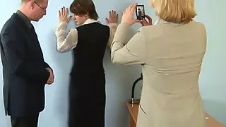 Nude job interview for shy secretary