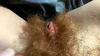 Redhead Brushing her fire Bush!
