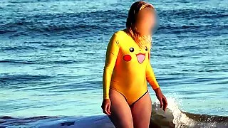 Onepiece swimsuit just add water seethrough transparent shee