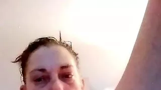 Ugly girl and hotdog