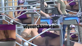 VoyeurChamp.com Upskirt Wife 23 - Helena Public Bush Flash!