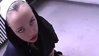 Nun Drinks piss