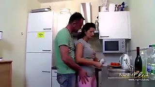 Crazy fuck in the kitchen