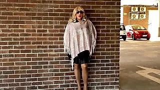 Crossdressing slut on parade