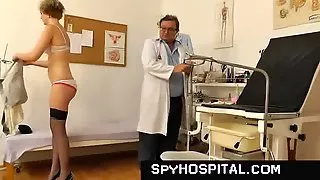Aged gyno doctor operates a hidden cam