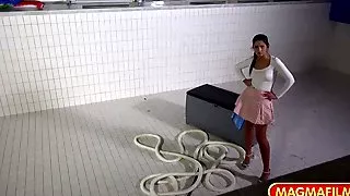 Gorgeous Teen sucks on grandpa