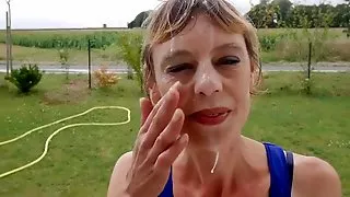 Incredible Amount Of Sperm For Cum Loving Amateur Milf