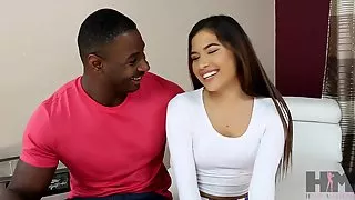 Hussie Auditions: 18 YO Indian Zaya Cassidy's first BBC!