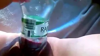 Bottle pussy fuck