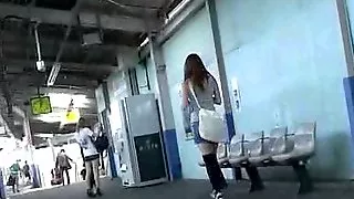 Big Boobs Girl fucked on a train