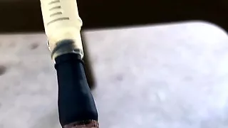 Homemade clit pump & pussy cum