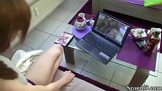 German Bro Caught Step-Sister Watch Porn and Seduce to Fuck